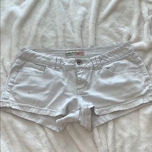 White Jean Shorts